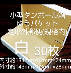 新品未使用 白30枚小型ダンボール箱ゆうパケット 定形外郵便(規格内) 対応