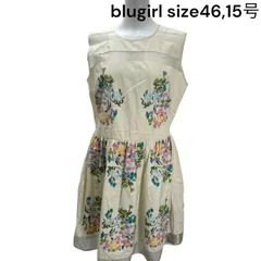 ブルーガール　blugirl　花柄刺繍　コットン　ワンピース　46、15号　レディース　S5Q153のサムネイル