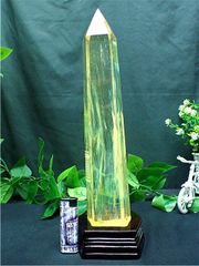 重さ約：1745g 340MM ★超綺麗シトリン水晶六角柱B84D2/81D15D