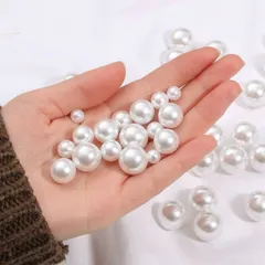 パールビーズ　穴なし　ホワイト　5mm 300個のサムネイル