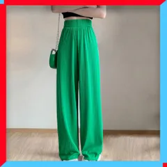 新品 セミワイドパンツ レディース プリーツ入り 美脚 ハイウエスト イージーパンツ 体型カバー ズボン【送料無料】