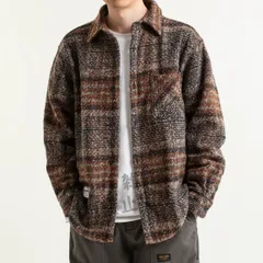 ツイードシャツ 起毛感ネルシャツ 厚手シャツ ジャケット 2種類チェック ユニセックス