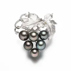 黒蝶パールブローチ 10.0-10.5mm  真珠 パール 冠婚葬祭 ギフト