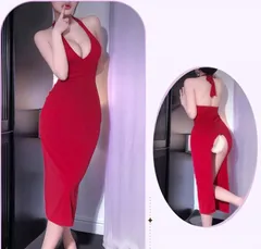 コスプレ衣装 悩殺 ワンピース 首巻　高級感 お嬢様 ドレス キャバ嬢 ロング スカート ベビードール コスチューム ナイトウェア