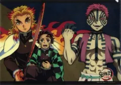 【中古】クリアファイル 竈門炭治郎＆煉獄杏寿郎＆猗窩座(横型) 雑誌イラストシリーズレイヤードクリアファイル7 「劇場版 鬼滅の刃 無限列車編」