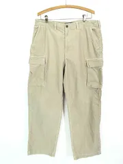 古着 90s Polo Ralph Lauren 細畝 コーデュロイ カーゴ パンツ ベージュ W36 L31 古着 