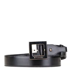 希少✨BVLGARI ブルガリ　スクエア　ベルト　レザー　レディース　ブラック 楽天市場】BVLGARI ブルガリ スクエアロゴ ベルト レザー