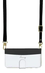 iPhone8 iPhone7  ケース 手帳型 アイフォン8 アイフォン7 スマホケース スマホショルダー レザー ストラップ シンプル バイカラー かわいい  きれいめ 調節可能 130cm  カラー08