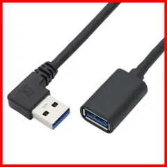 【セール中】ViViSun USB 3.0 L型 左右90°方向変換ケーブル タイプAオス- タイプAメス 超高速 5Gbpsのデータ転送同期リード USB 3.0 延長ケーブル 左Ｌ（0.5m）