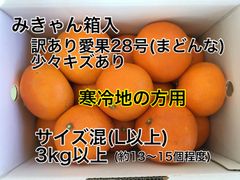 愛媛県産　訳あり愛果28号(まどんな) Lサイズ以上　3kg  みきゃん箱