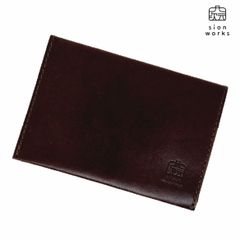 開けない名刺入れ SlideThumb50 栃木レザーチョコ【アウトレット割引品】 薄型　名刺入れ　本革　こげ茶　焦茶　choco