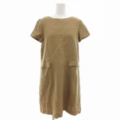 イエナ IENA ワンピース ボートネック 半袖 ミニ ベージュ /AE 