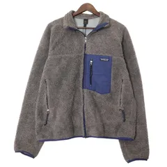 90年代 USA製 patagonia パタゴニア Retro-X レトロX フリースジャケット アウトドア グレー (メンズ L) 中古 古着 A0416