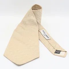 美品 ドルチェ&ガッパーナ シルク100％ シャンパン 総柄 ネクタイ OGH 2000000 NSK