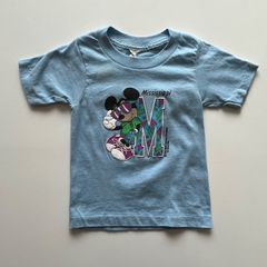 <80>kids vintage T-shirt MICKEY Disney/　kids used 　USA 【E1-69】ミッキー　子供服　アメリカ　ビンテージ
