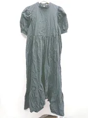 ◇ ⊂ ZARA ザラ 五分袖 ロング ワンピース サイズM ブラック系 レディース E  【1501160031341】