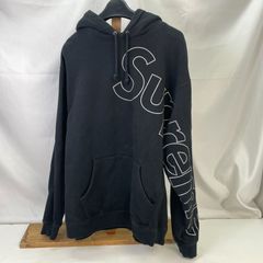 01m2347 Supreme シュプリーム 21AW Reflective Hooded Sweatshirts リフレクティブロゴ フーデッドスウェットシャツ パーカー Ｍサイズ 黒 ブラック 中古