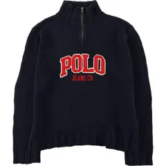 古着 00年代 ラルフローレン Ralph Lauren POLO JEANS COMPANY コットンニットハーフジップセーター レディースM相当/eaa591121