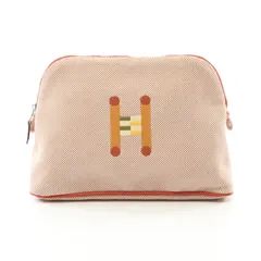 アイボリー キャンバス ポーチ　エルメス　ボリード　美品 HERMES エルメス ボリードポーチ・ミニミニ アイボリー