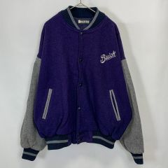 【古着】MOLLY GEAR ビュイック アドバタイジング スタジャン ネイビー Lサイズ