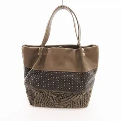 LANZETTI★本革×本物ガゼルファーのショルダートートバッグ★未使用品レベル LANZETTI☆本革×本物ガゼルファーのショルダートートバッグ☆未