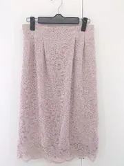 ◇ ROPE PICNIC ロペピクニック レース 膝下丈 タイト ナロー スカート サイズ38 ピンク レディース P  【中古】 【1210260002983】