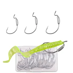 【数量限定】オモリ付き オフセットフック バス釣り針 ワームフック スイムベイト用 ワーム用 ウェイテッドフック 釣りフック バス釣り 2.5g 2.8g 30本入 3.5g