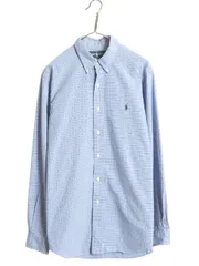 【お得なクーポン配布中!】 00s ラルフローレン チェック 長袖 ボタンダウン シャツ メンズ L オールド ポロ 長袖シャツ コットン オックスフォード マルチカラー 薄手