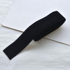 新品 ベロア リボン 両面 ベルベットリボン 幅25mm 長さ1メートル 手作りリボン髪飾り (ブラック)