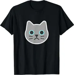 送料無料  100%コットン ロシアンブルー ねこ 猫 シンプル 顔 ゆるくて かわいい 動物 イラスト Tシャツ 熱転写3Dプリント メンズ　レディース おもしろい 半袖 パロディ　Tシャツ