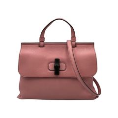 グッチ GUCCI ハンドバッグ バンブーデイリー 2WAY ショルダー レザー ピンク レディース