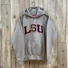OLD Champion 90s チャンピオン LSU カレッジ 裏起毛 スウェット パーカー S