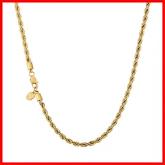 【特価商品】メンズ チェーンネックレス 幅2.5/4/6mm ステンレス 金メッキ ネックレスチェーンのみ フレンチロープチェーン ハワイアンジュエリー シンプル 男女兼用 KRKC&CO アクセサリー 46/51/61cm