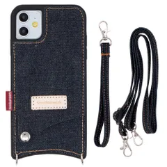 日本が誇るデニム iPhone11 用 スマホ ケース ショルダー [ニードネットワーク] ショルダー付き カード入れ ショルダータイプ スマホショルダー スマホショルダーストラップ