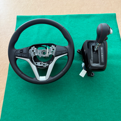 スズキ SUZUKI スペーシア カスタム DAA-MK53S 純正 ステアリングホイール シフトレバー レッドステッチ ◆ホーンパッド・インフレーター欠品◆