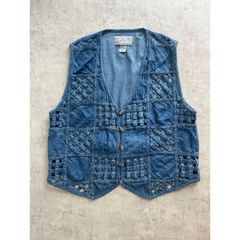 90's pattern denim vest