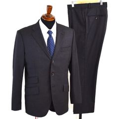 5XG069】Kyote Bespoke 伊製 ロロピアーナ生地 3つボタン シングルスーツ M Y7 ダークグレー P150-GX11 夏物 春夏 薄手 【中古】【メンズビジネス】202507