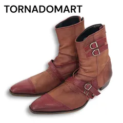 トルネード マート レザーブーツ レースアップ 極美品 S ブラウン pointer 【本革】 レースアップショートブーツ ブーツ 革 6cm