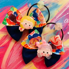 72 ハンドメイドアクセサリー　リボン　子供　女の子　キッズ　アイドル　プレゼント　おしゃれ　可愛い　誕生日　クリスマス　保育園　小学生　幼稚園