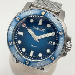 SCHAUMBURG シャウボーグ Nauticfish ノウティックフィッシュ ブルー文字盤 自動巻き 腕時計 ドイツ製【中古】Aランク　4_39