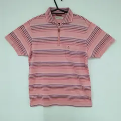 HushPuppies　ハッシュパピー　ハーフジップ　メンズシャツ 　ポロシャツ　Mサイズ　Crocodile　GoldenBear　AIR9‐7E