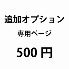 追加オプション専用ページ500円