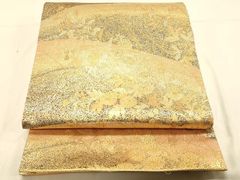 平和屋着物▽上質な紬 単衣 浅蘇芳色 正絹 逸品 DAAV5172az