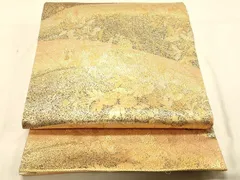 平和屋着物◎琳派つづれ織　六通柄袋帯　蒔絵　秋草文　金糸　正絹　逸品　DAAX0865jm