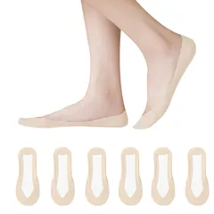 浅履き22-25cmカバーソックス フットカバー くるぶしカバーソックス 6足組レディース 無地 脱げない 足底綿混 [Caudblor]