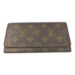 LOUIS VUITTON ルイヴィトン モノグラム・ポルト3カルトクレディ・札入れ 財布 長財布/M61818/ブラウン/ウォレット【♂】【B】【メンズ】★■584020【中古】