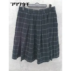 ◇ JOURNAL STANDARD relume チェック 膝丈 フレア スカート サイズF ブラック レディース 【中古】 【1002801858919】