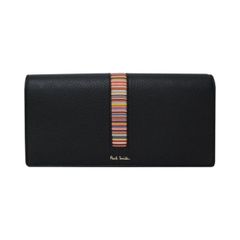 ポールスミス 長財布（かぶせ蓋） マルチストライプ ブラック マルチカラー ユニセックス PAUL SMITH M1A5078X AMUWEX 79