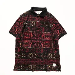 ラルフローレン デニム&サプライ バティックパターン 鹿の子 ポロシャツ 半袖 (S) コットン DENIM&SUPPLY　アメリカ古着 USED  ビンテージ ヴィンテージ