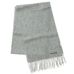 新品 ポールスミス PAUL SMITH マフラー・ストール ラムウールスカーフ グレー